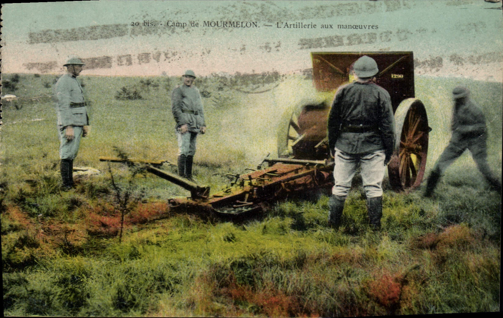 CPA Militaria Camp de Mourmelon L'artillerie aux manoeuvres