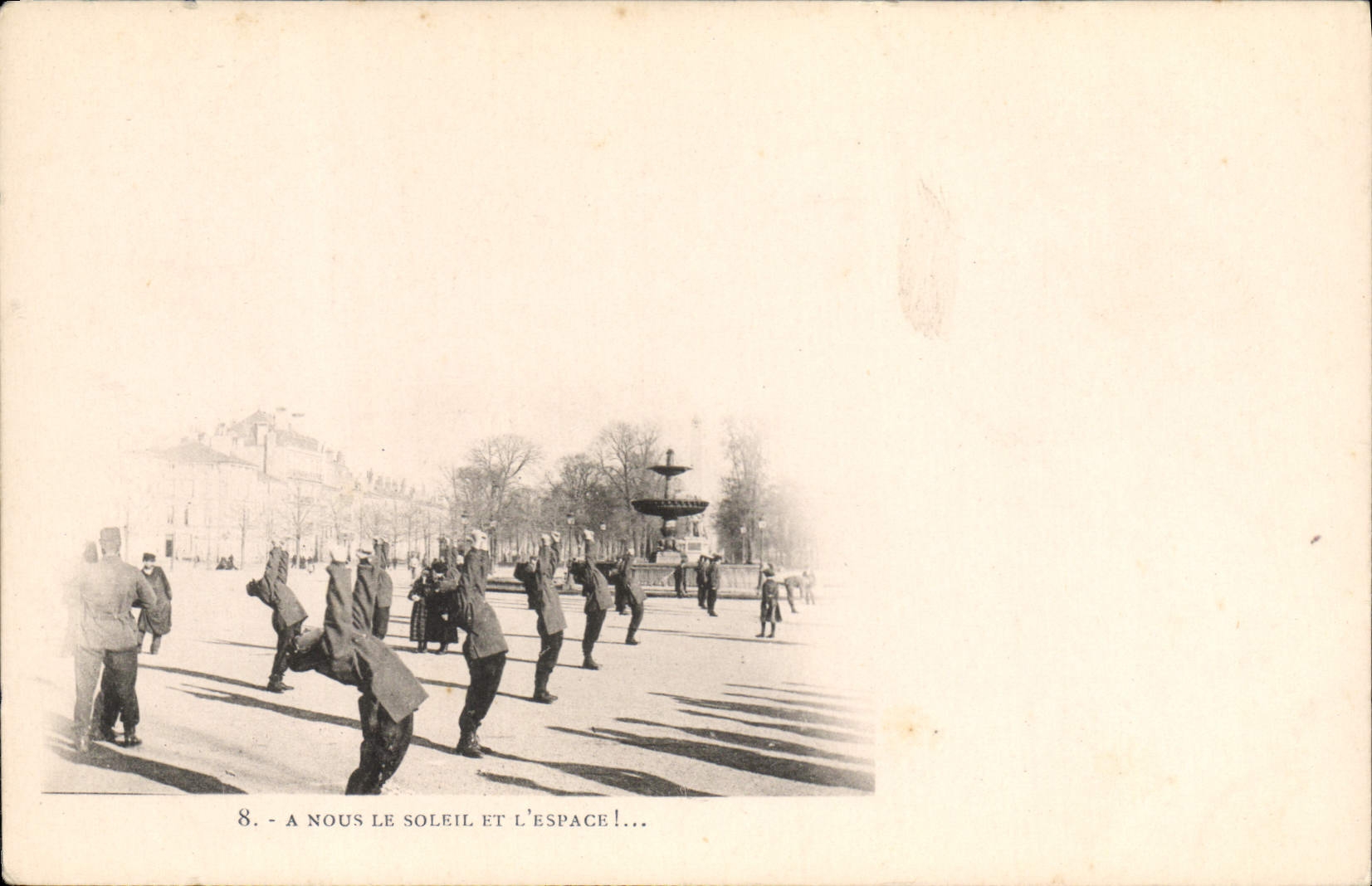 VINTAGE POSTCARD Militaria has us to it sun and space