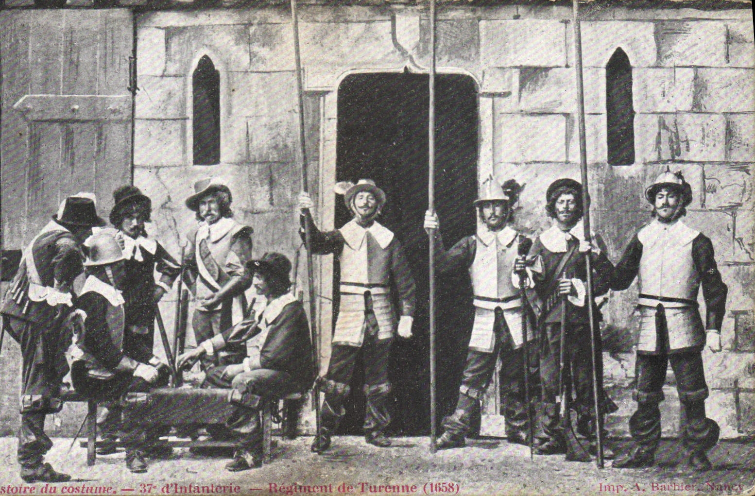 CPA Militaria 37eme d'infanterie Regiment de Turenne 168