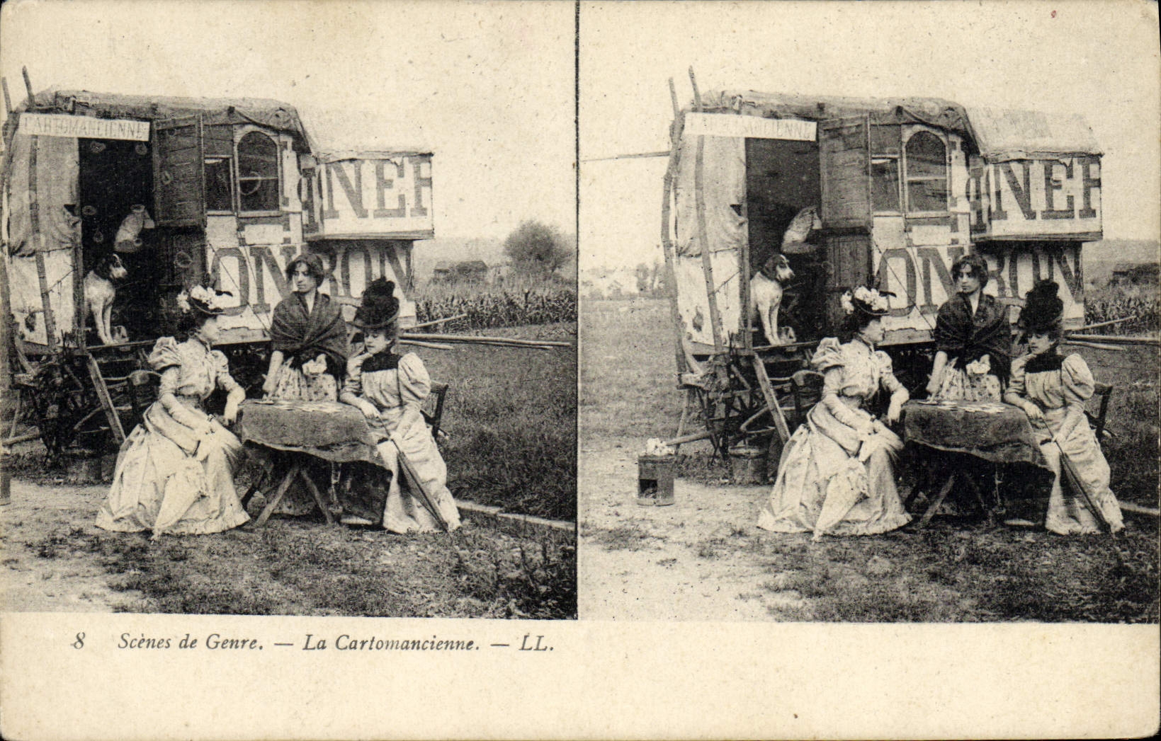 VINTAGE POSTCARD Scenes of kind the fortune-teller