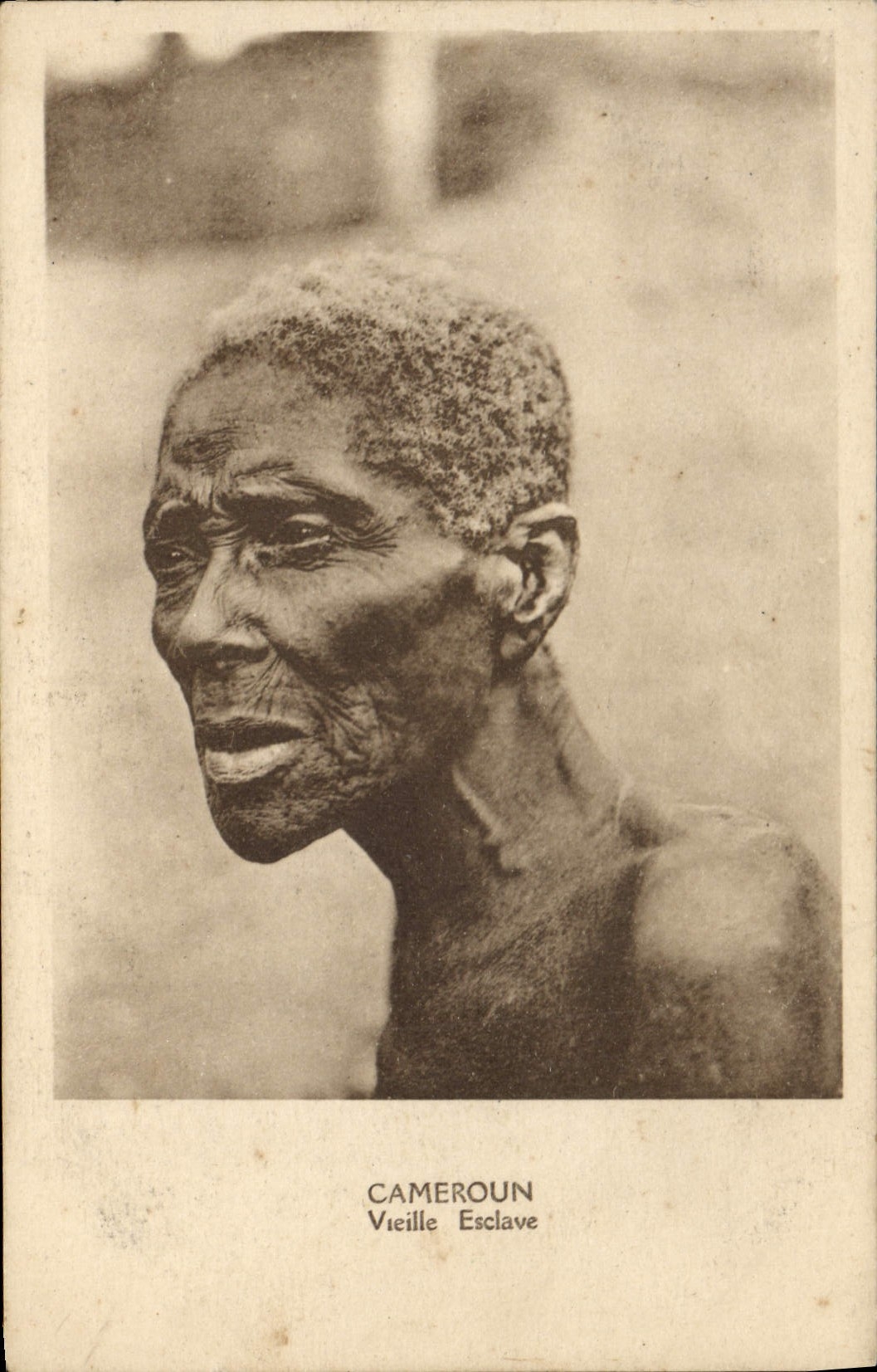 VINTAGE POSTCARD Old Cameroun Slave