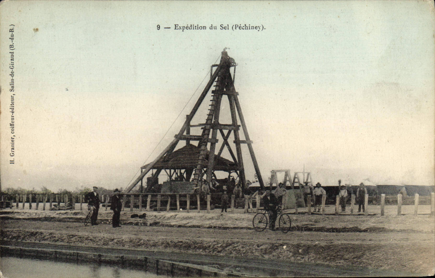 VINTAGE POSTCARD Forwarding of salt Pechiney