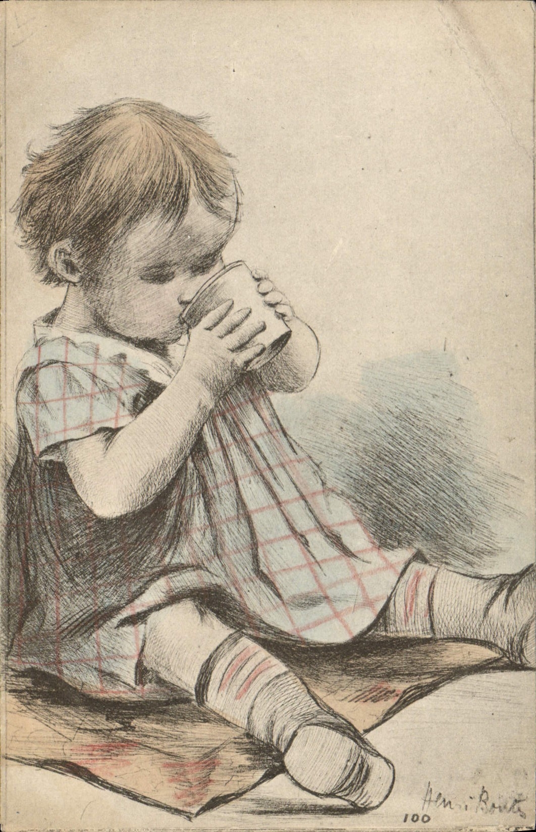 VINTAGE POSTCARD Fantaisie Illustrator Henri Child Pare