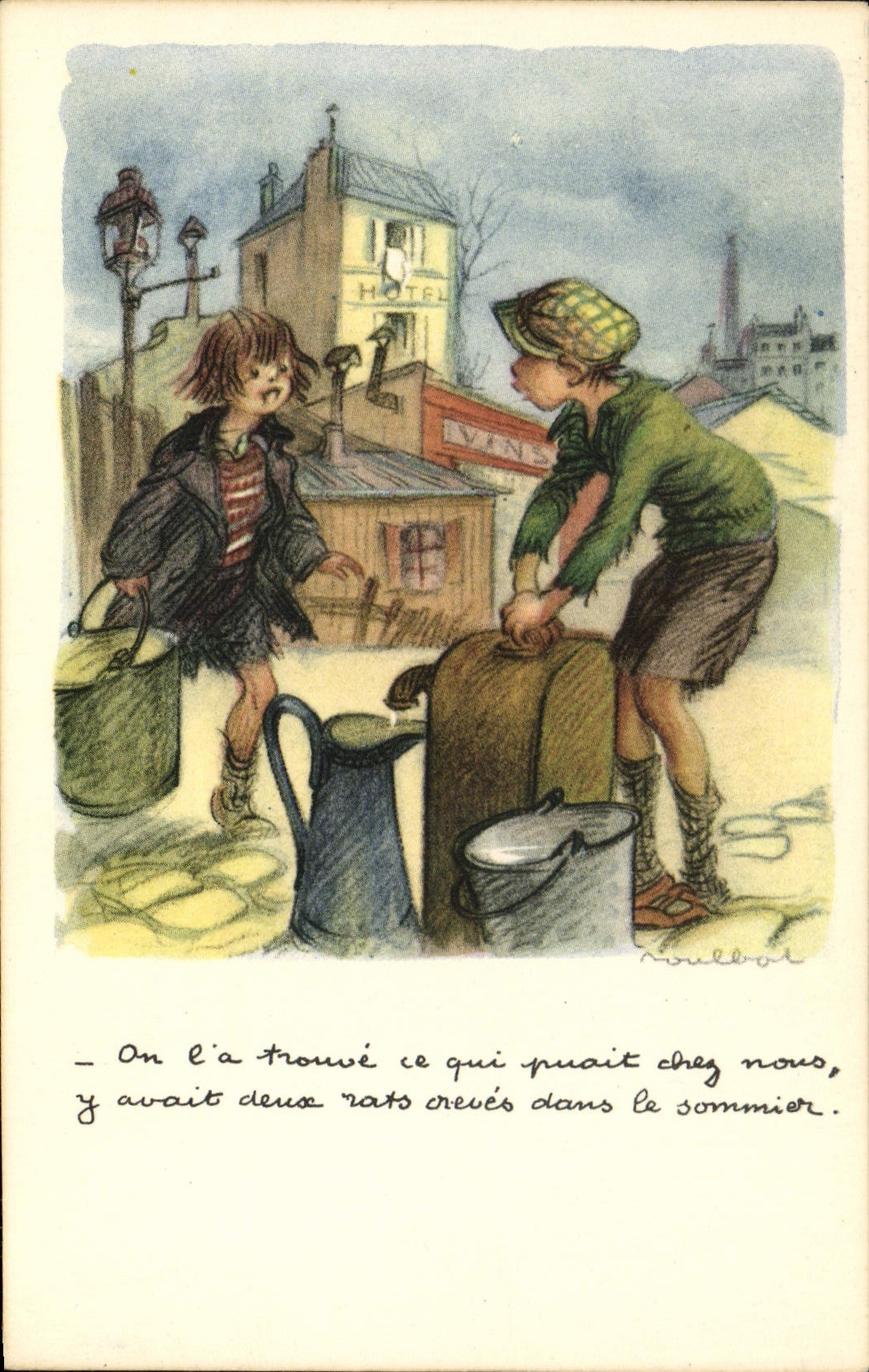 CPA Fantaisie Illustrateur Poulbot 