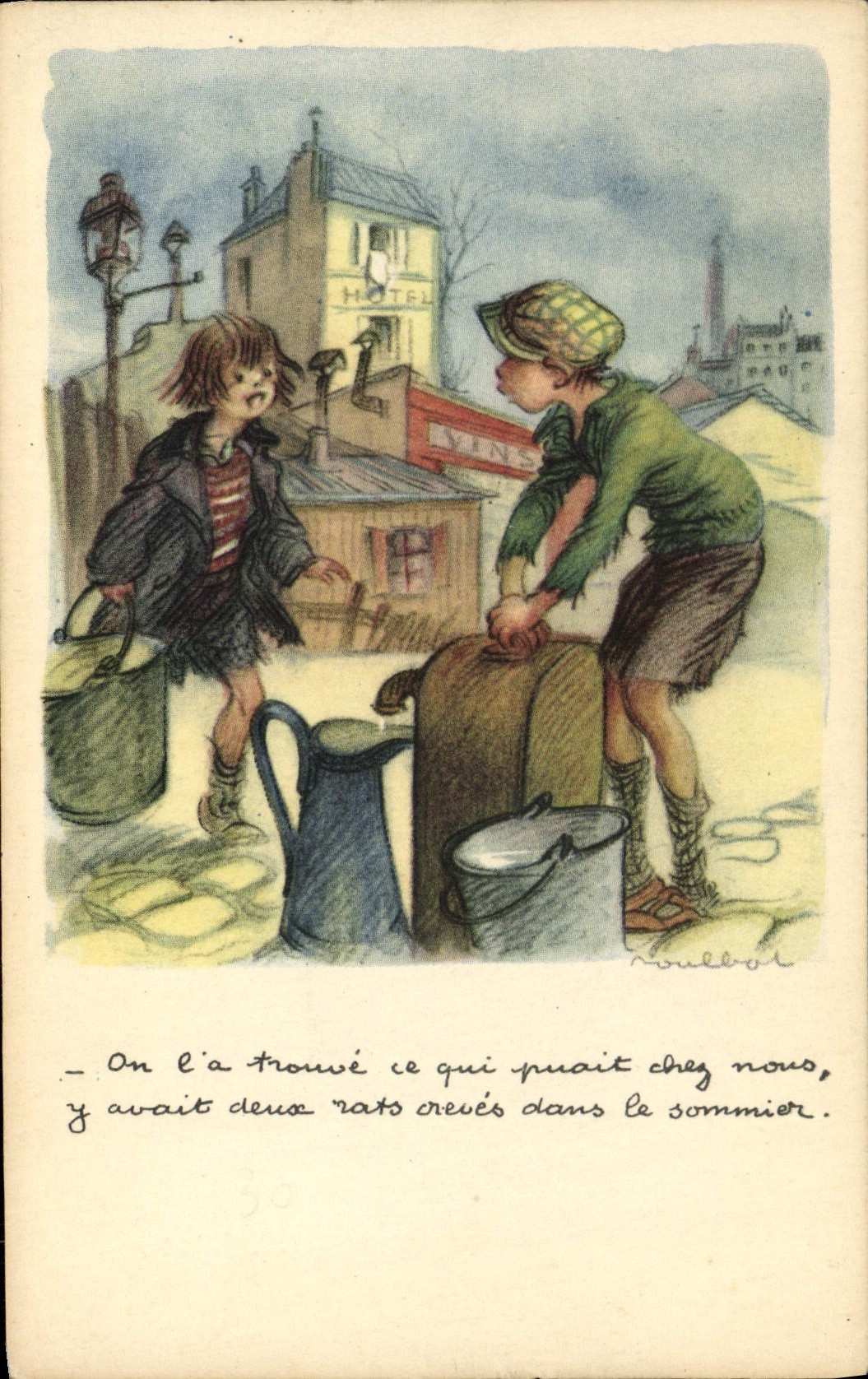 CPA Fantaisie Illustrateur Poulbot 