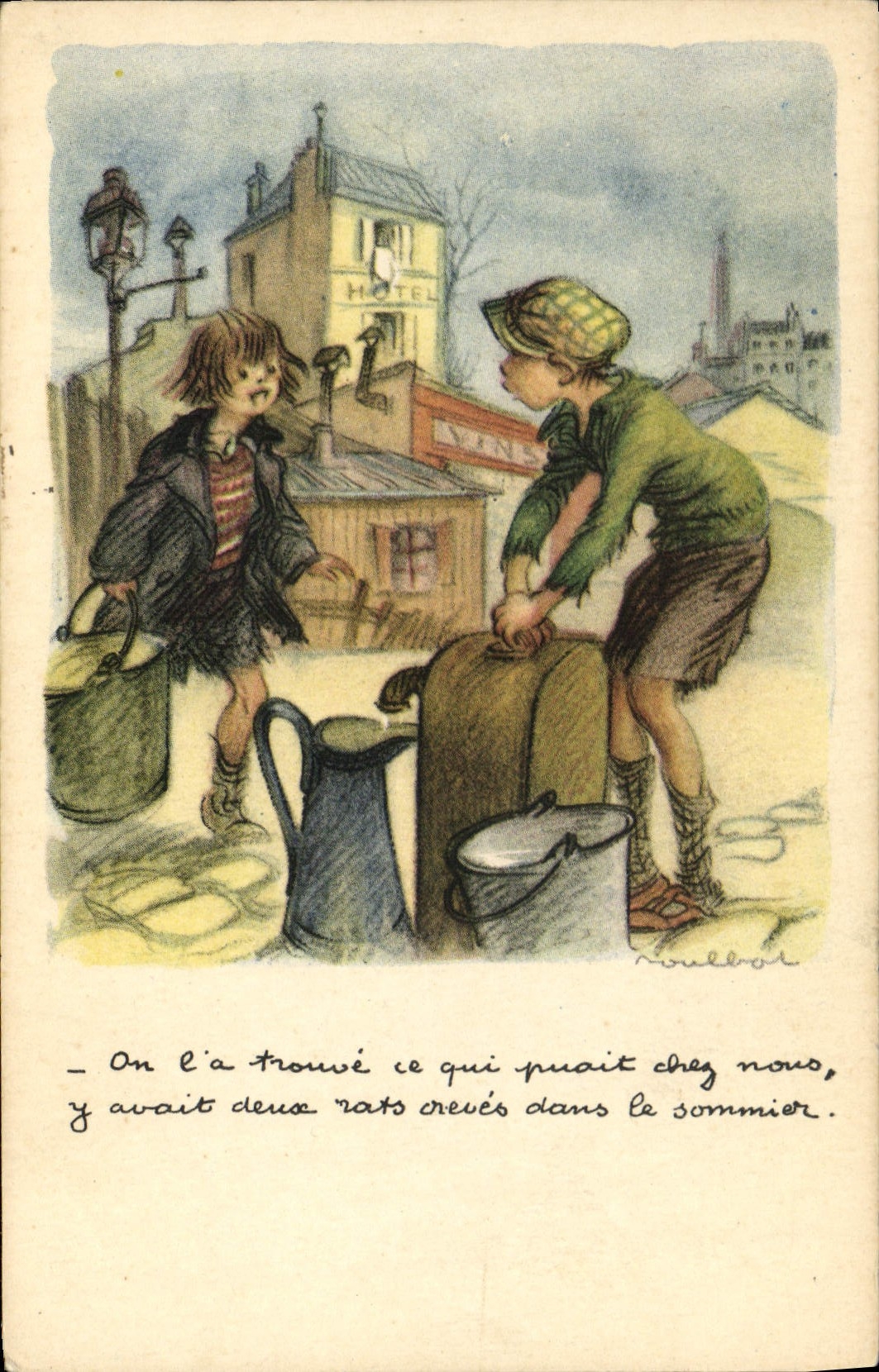 CPA Fantaisie Illustrateur Poulbot 