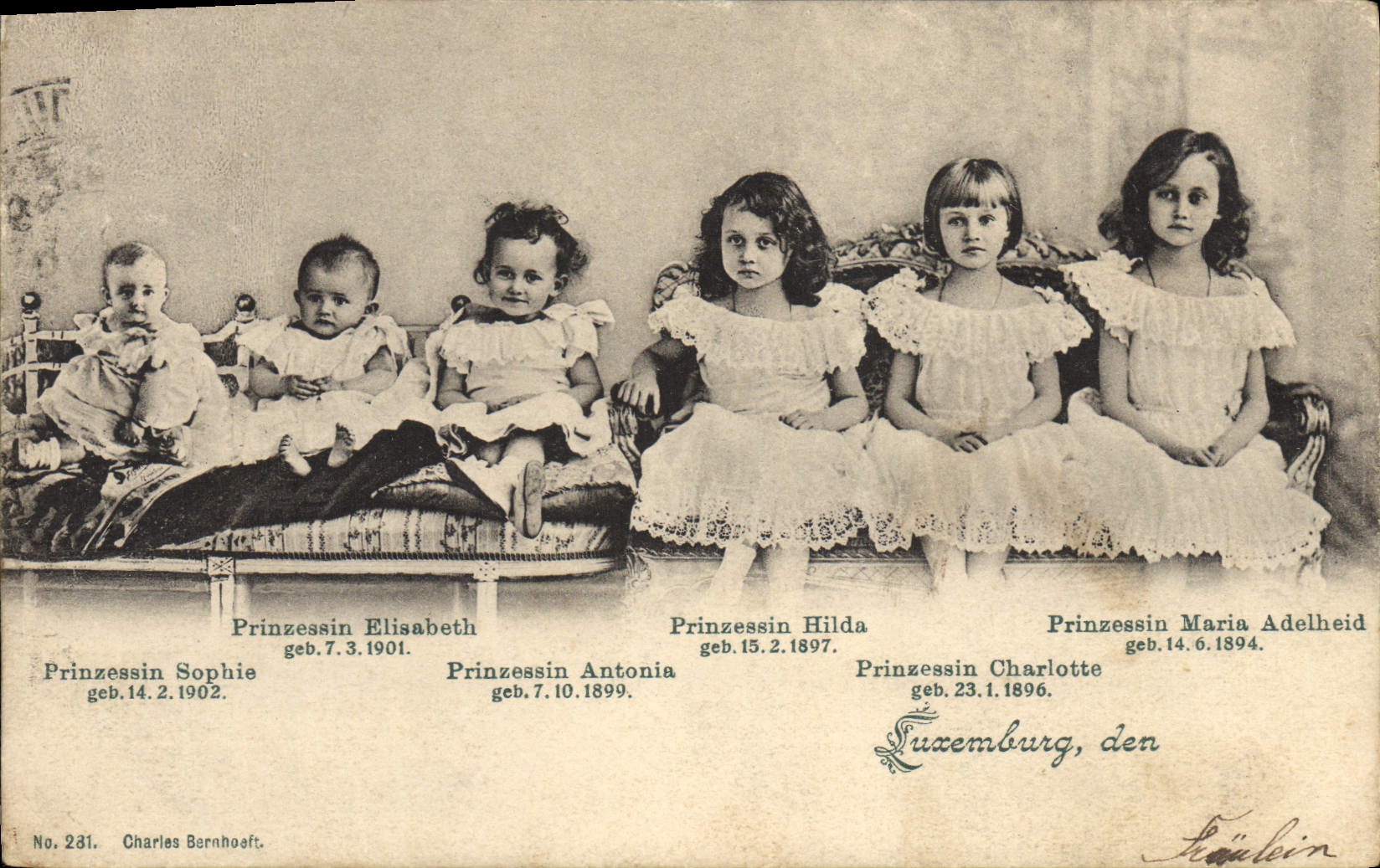 CPA Luxemburg Elisabeth Hilda Charlotte Maria Adelheid 