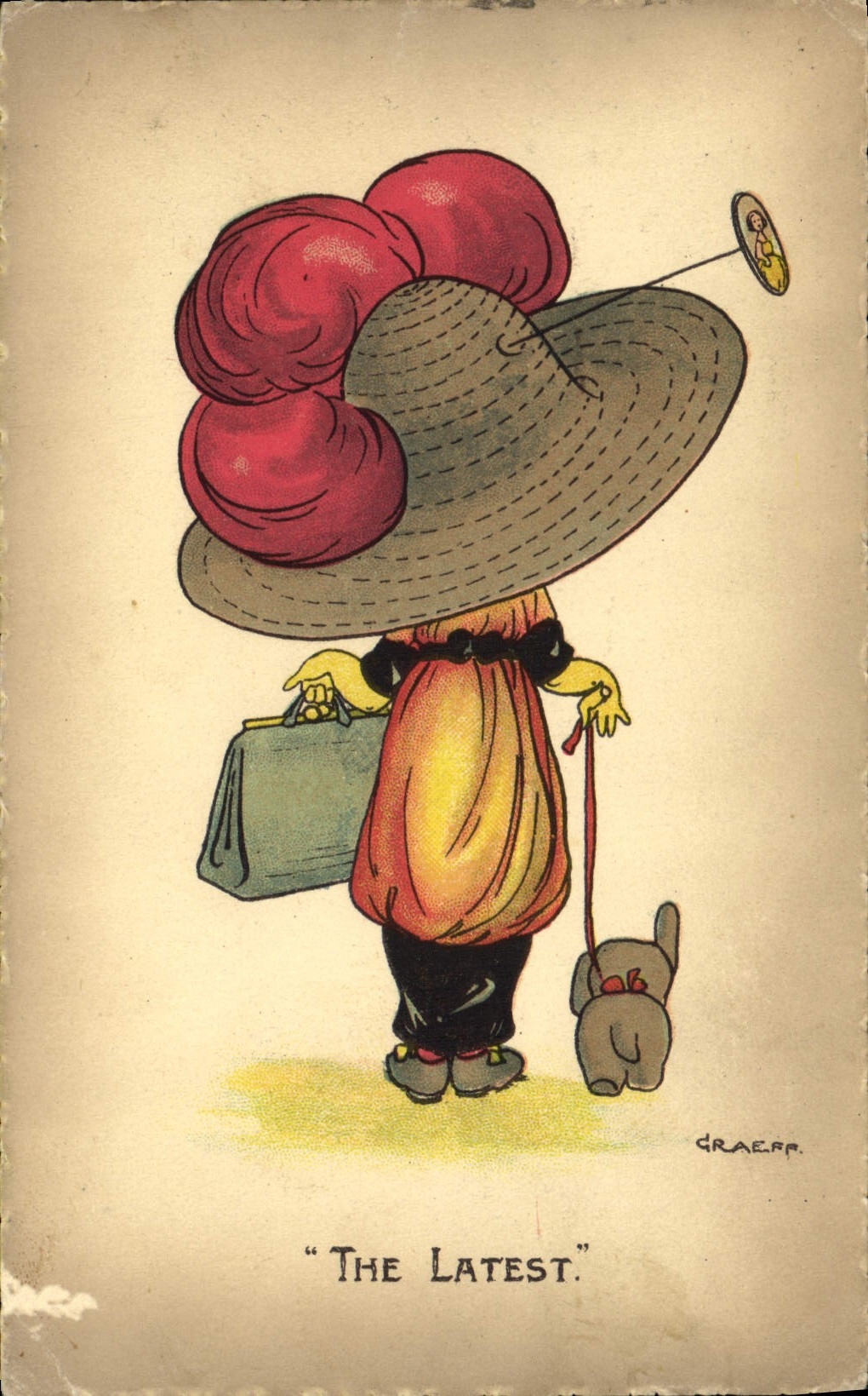 VINTAGE POSTCARD Fantasy Illustrator The latest Dog