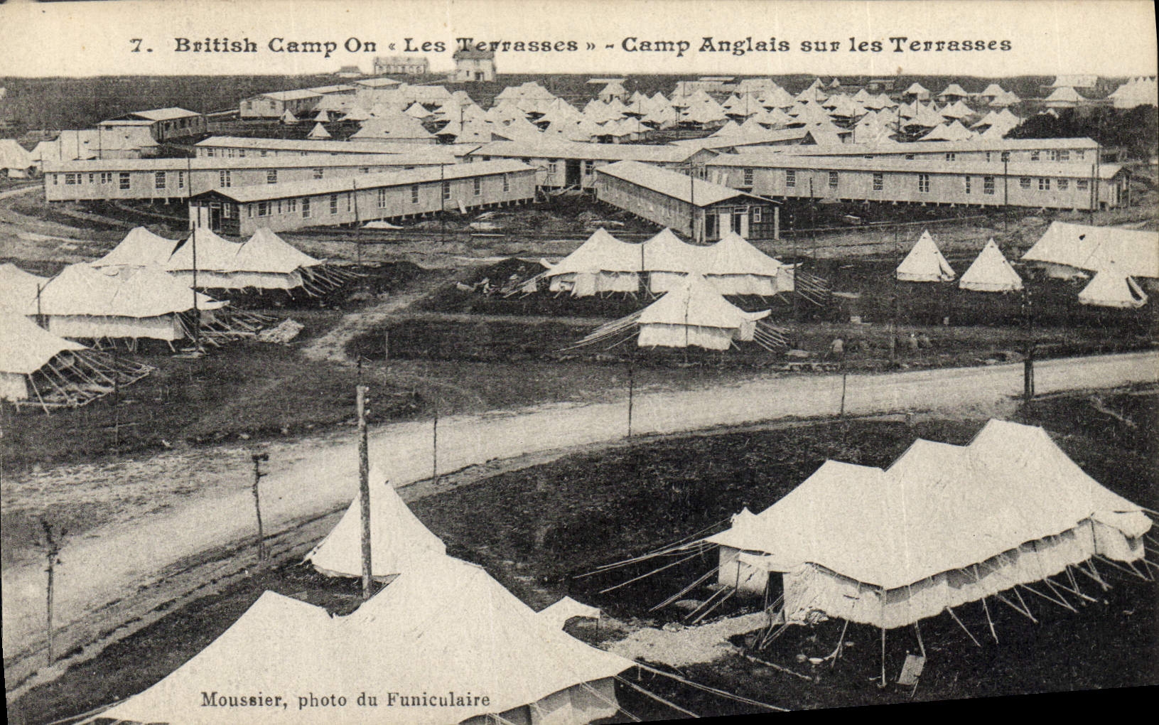 VINTAGE POSTCARD Militaria British Camp one Them terraces