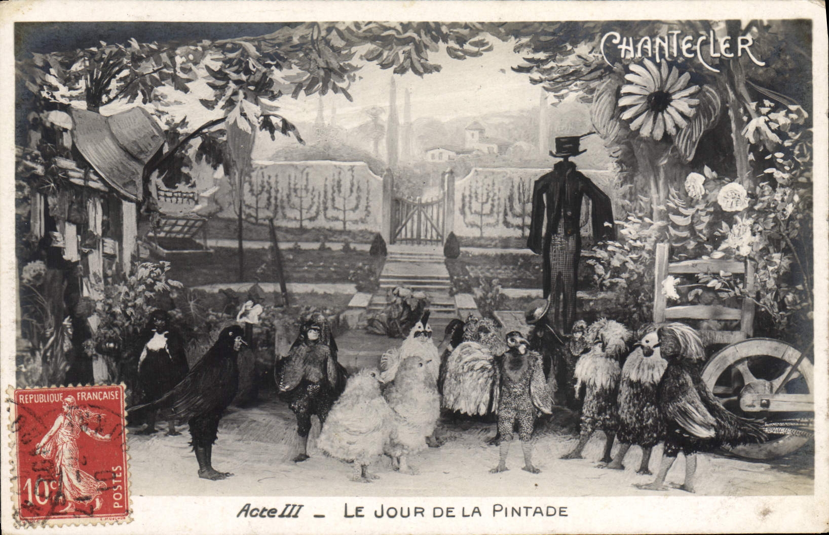 CPA Edmond Rostand Chantecler Le jour de la pintade