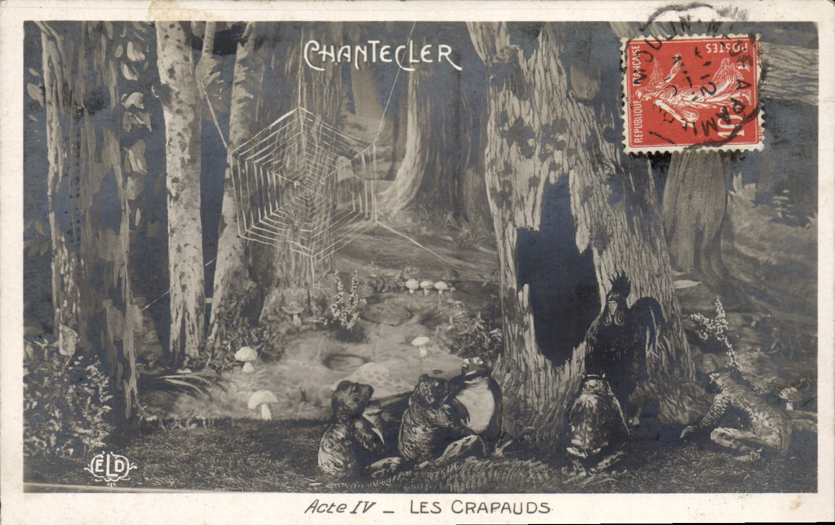 CPA Edmond Rostand Chantecler Les crapauds Grenouille