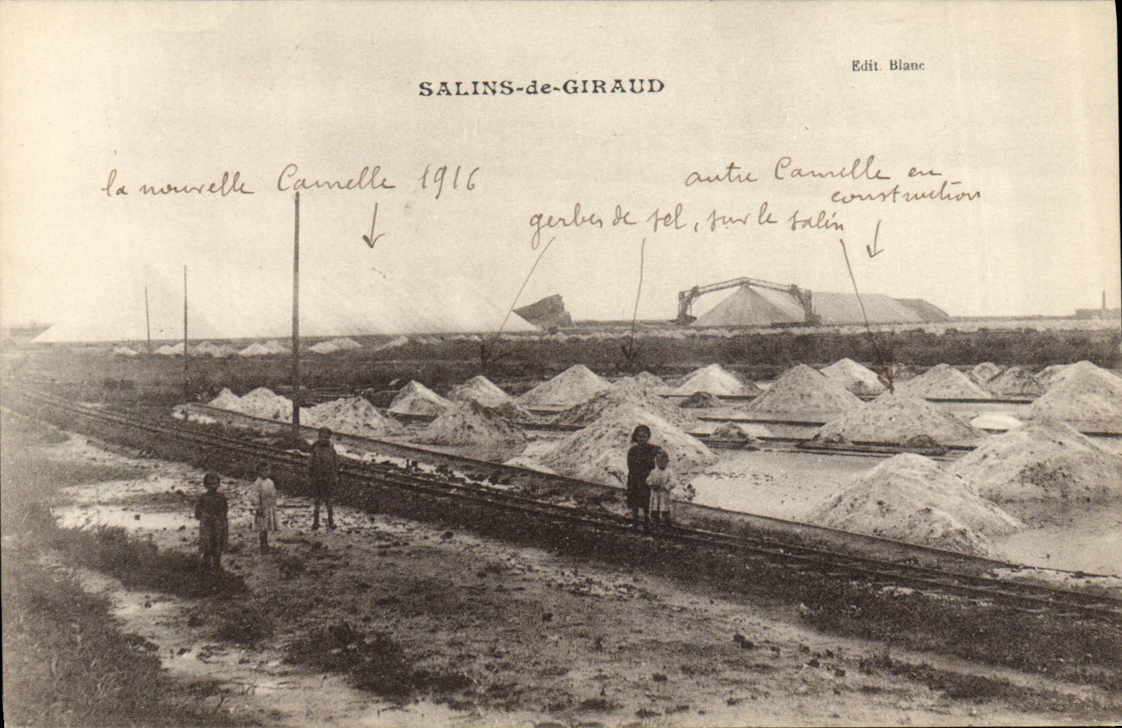 VINTAGE POSTCARD Folklore Saline Saline Marshes of Giraud