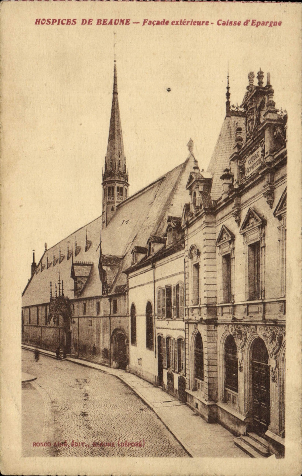 CPA Banque Hospices de Beaune Facade exterieure Caisse d'Epargne 