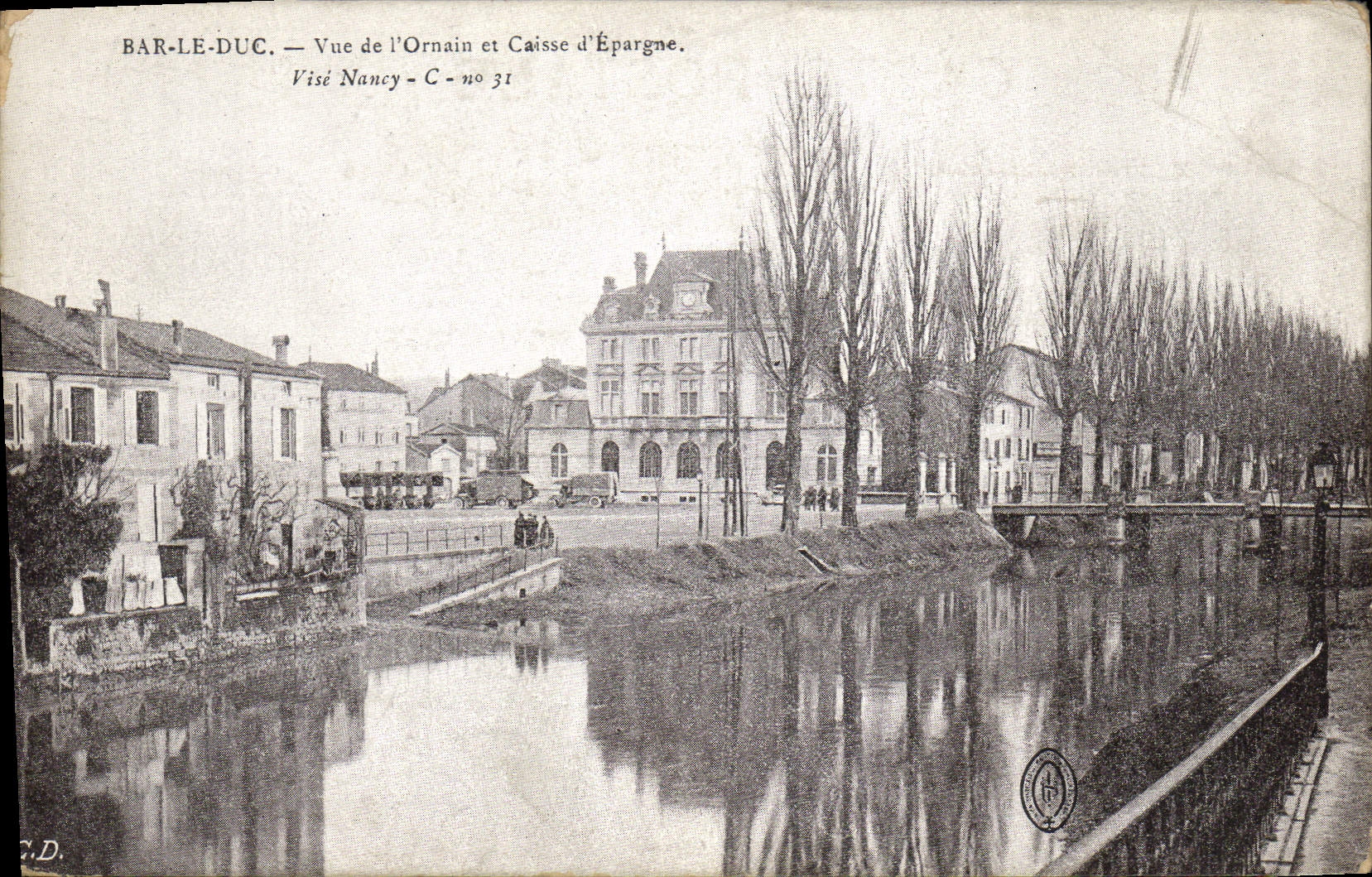 VINTAGE POSTCARD Bank Bar the Duke Seen of Ornain and Savings bank