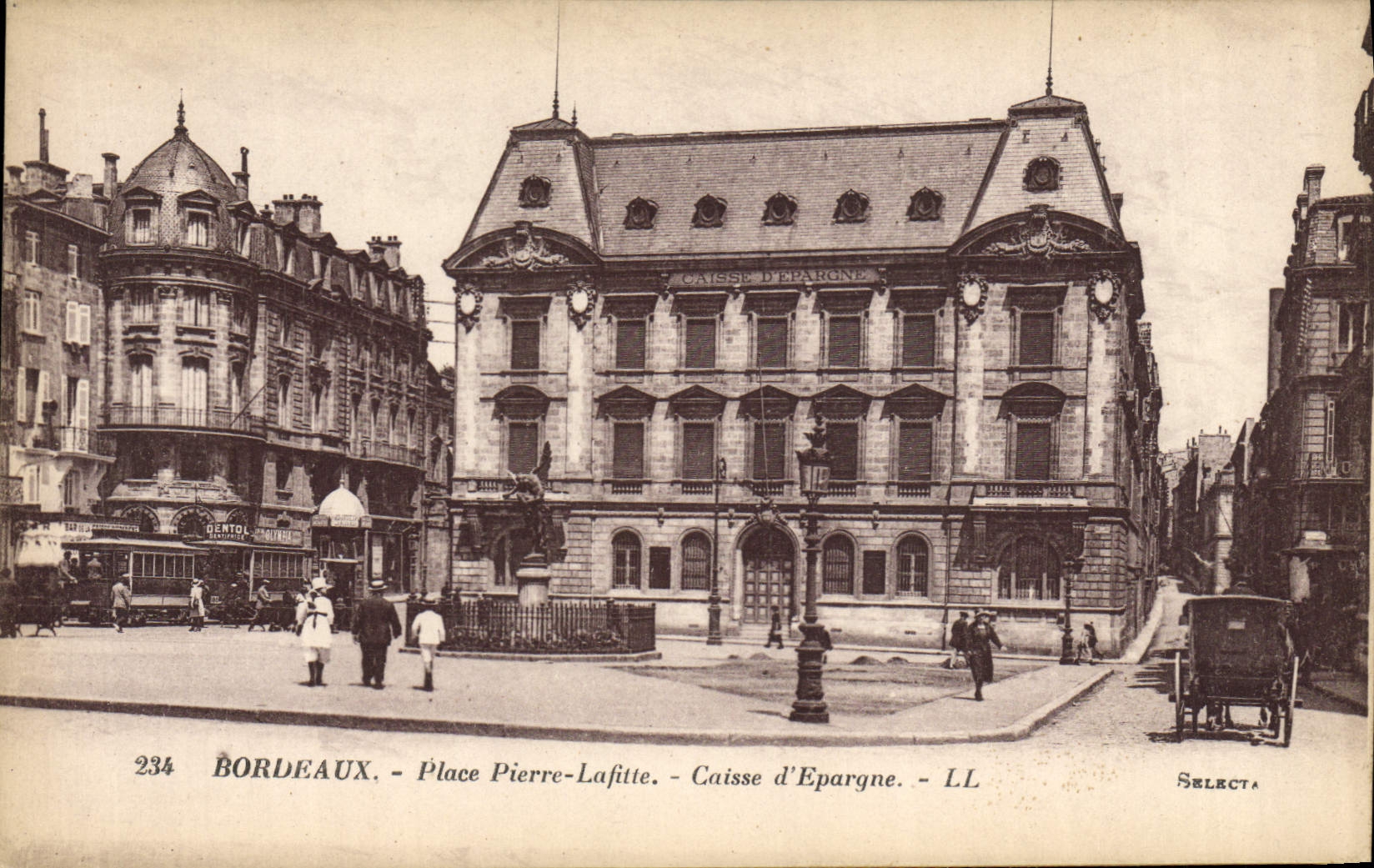 El banco de ahorros de Banque de la POSTAL de la VENDIMIA coloca Burdeos de Pedro Lafitte