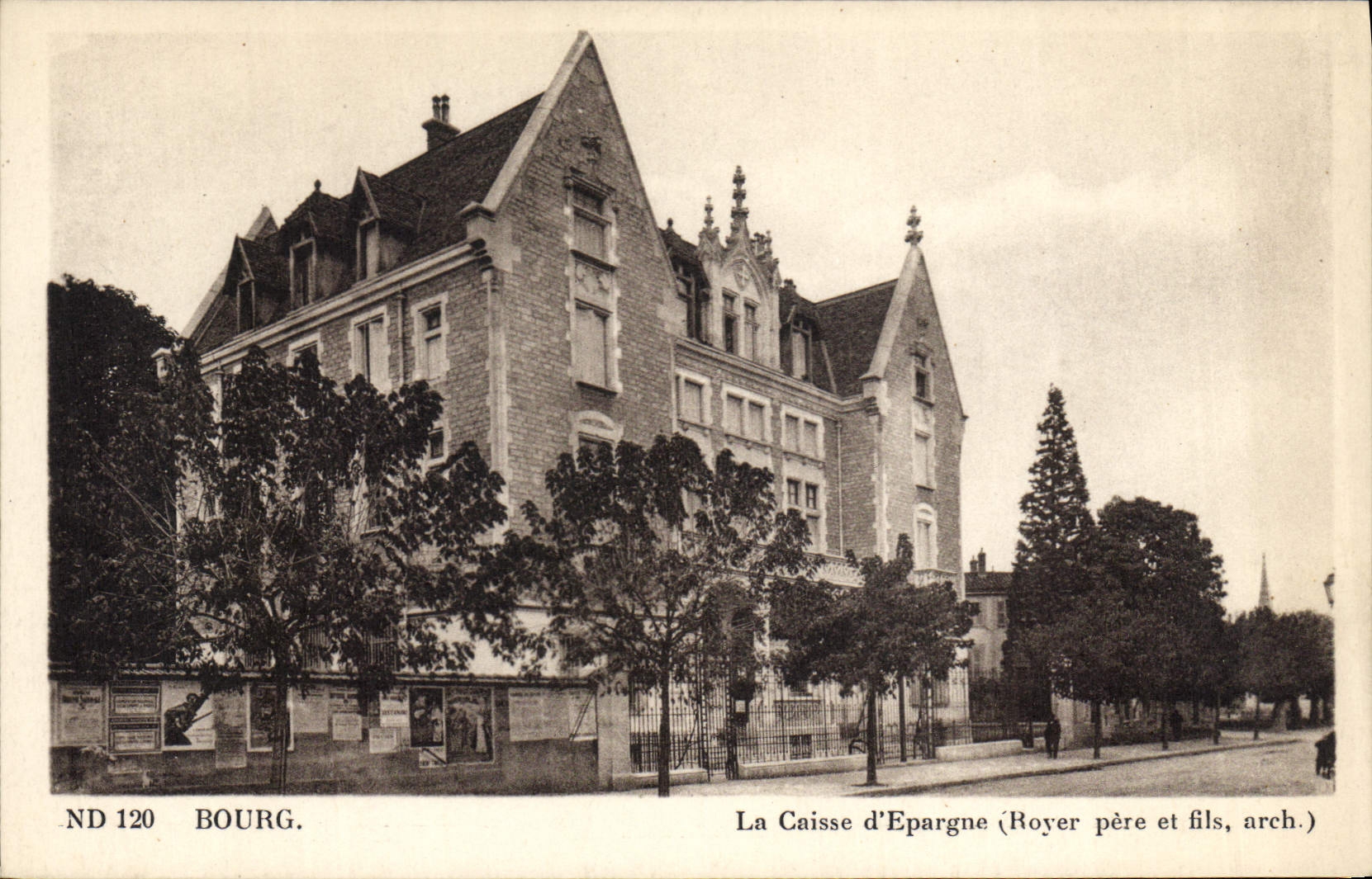 VINTAGE POSTCARD Bank Savings bank Borough