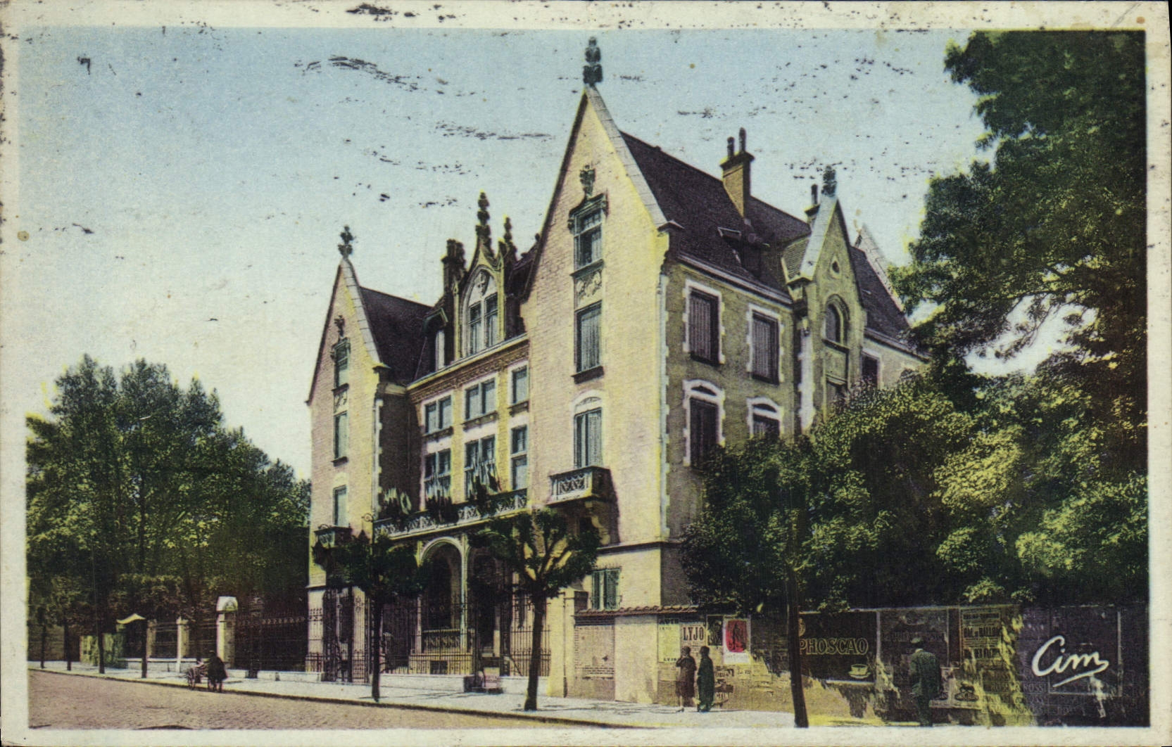 VINTAGE POSTCARD Bank Savings bank Borough in Bresse