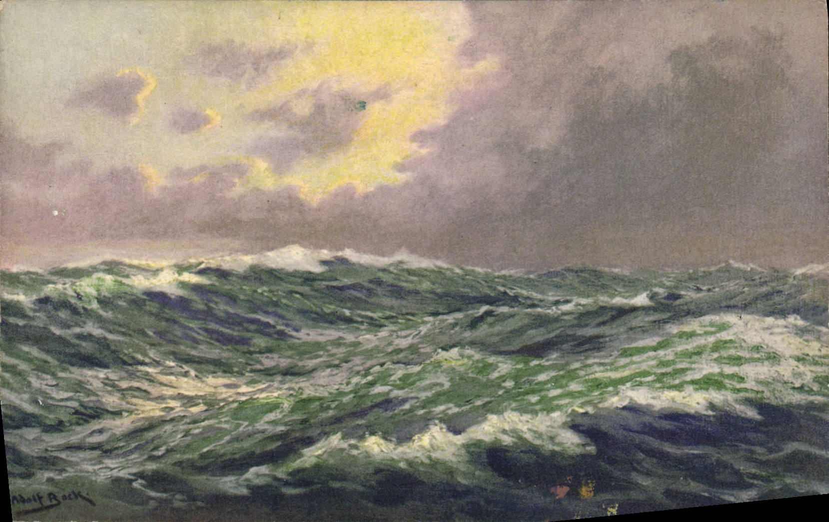 VINTAGE POSTCARD Fantasy Illustrator Sea