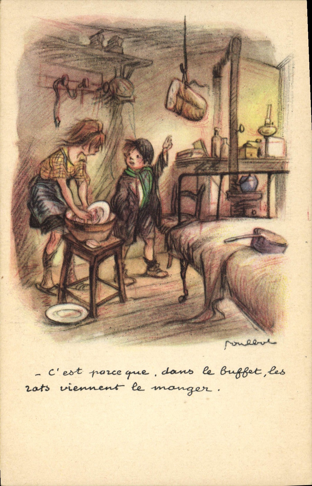 CPA Fantaisie Illustrateur Poulbot 