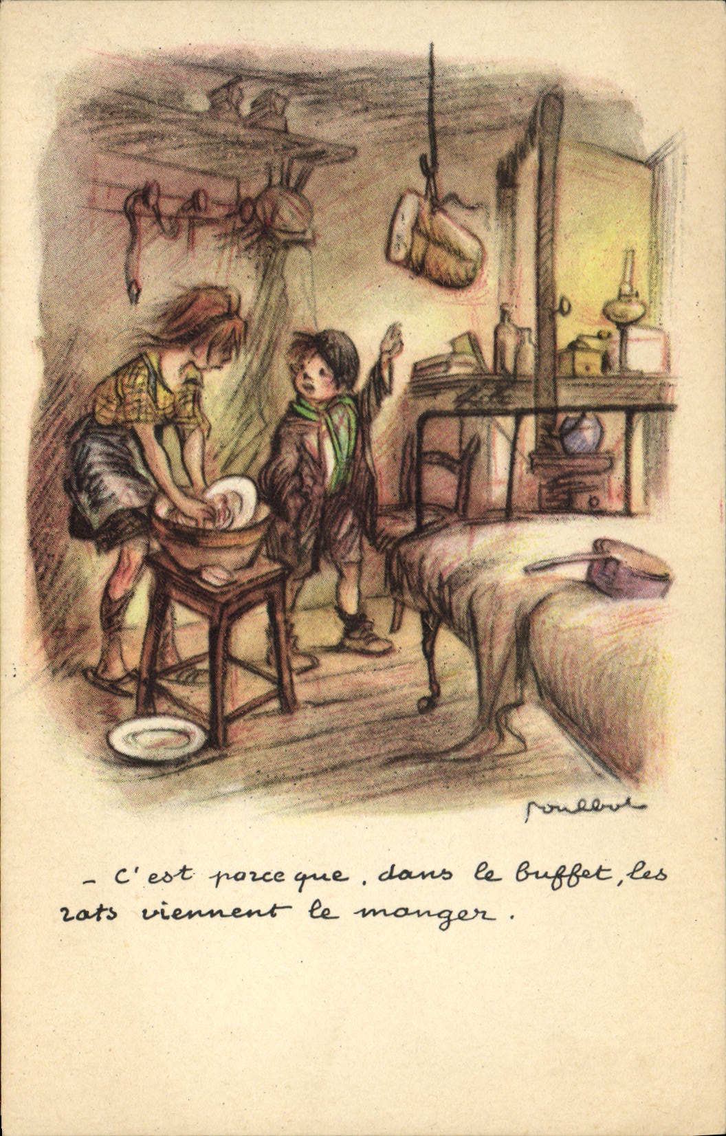 CPA Fantaisie Illustrateur Poulbot 