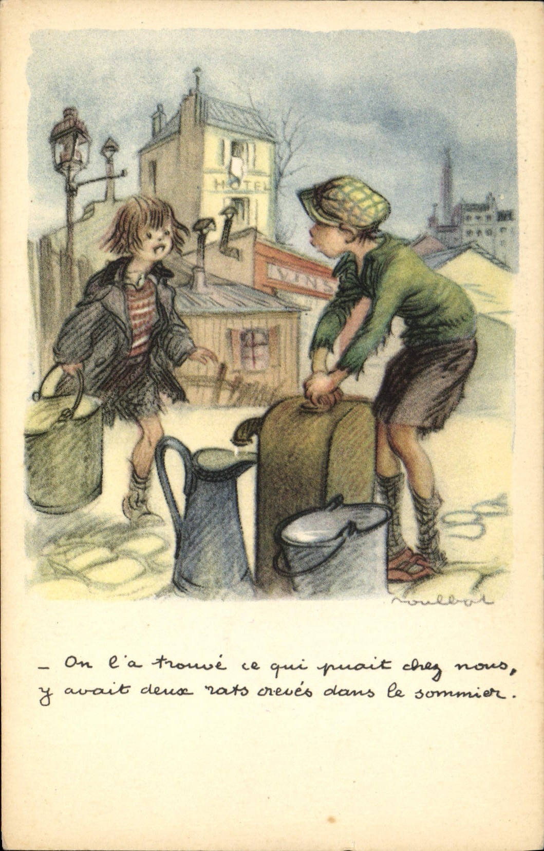 CPA Fantaisie Illustrateur Poulbot 