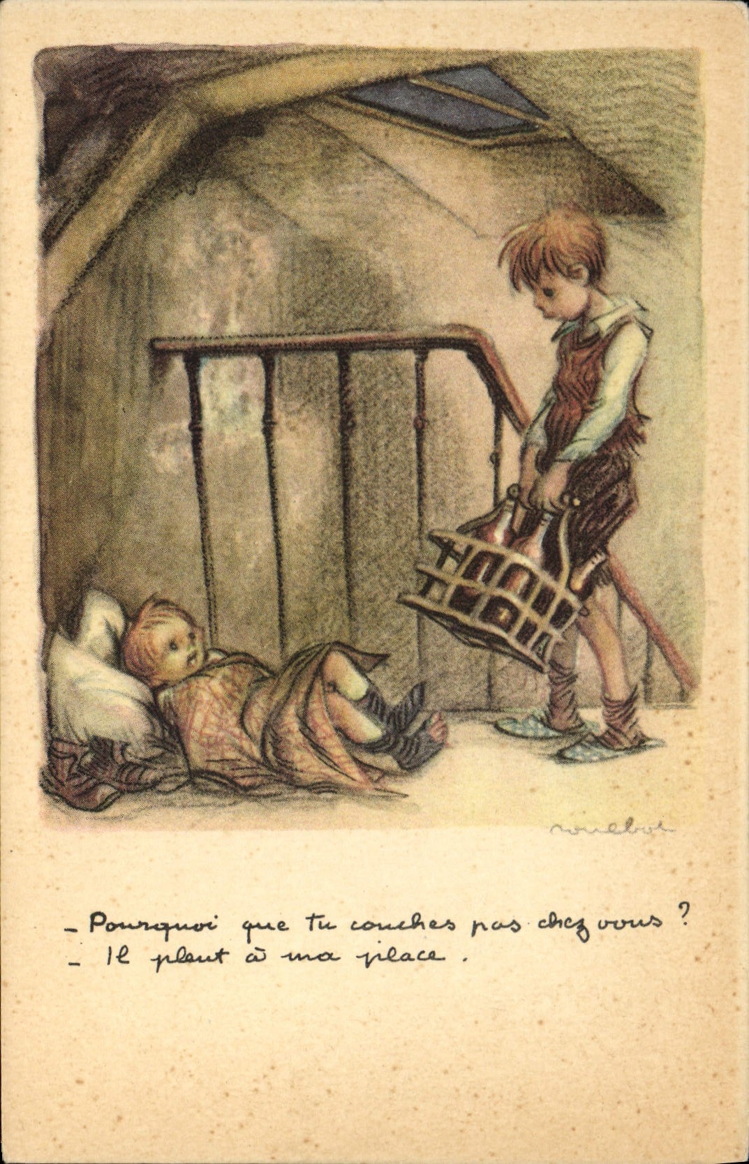 CPA Fantaisie Illustrateur Poulbot 