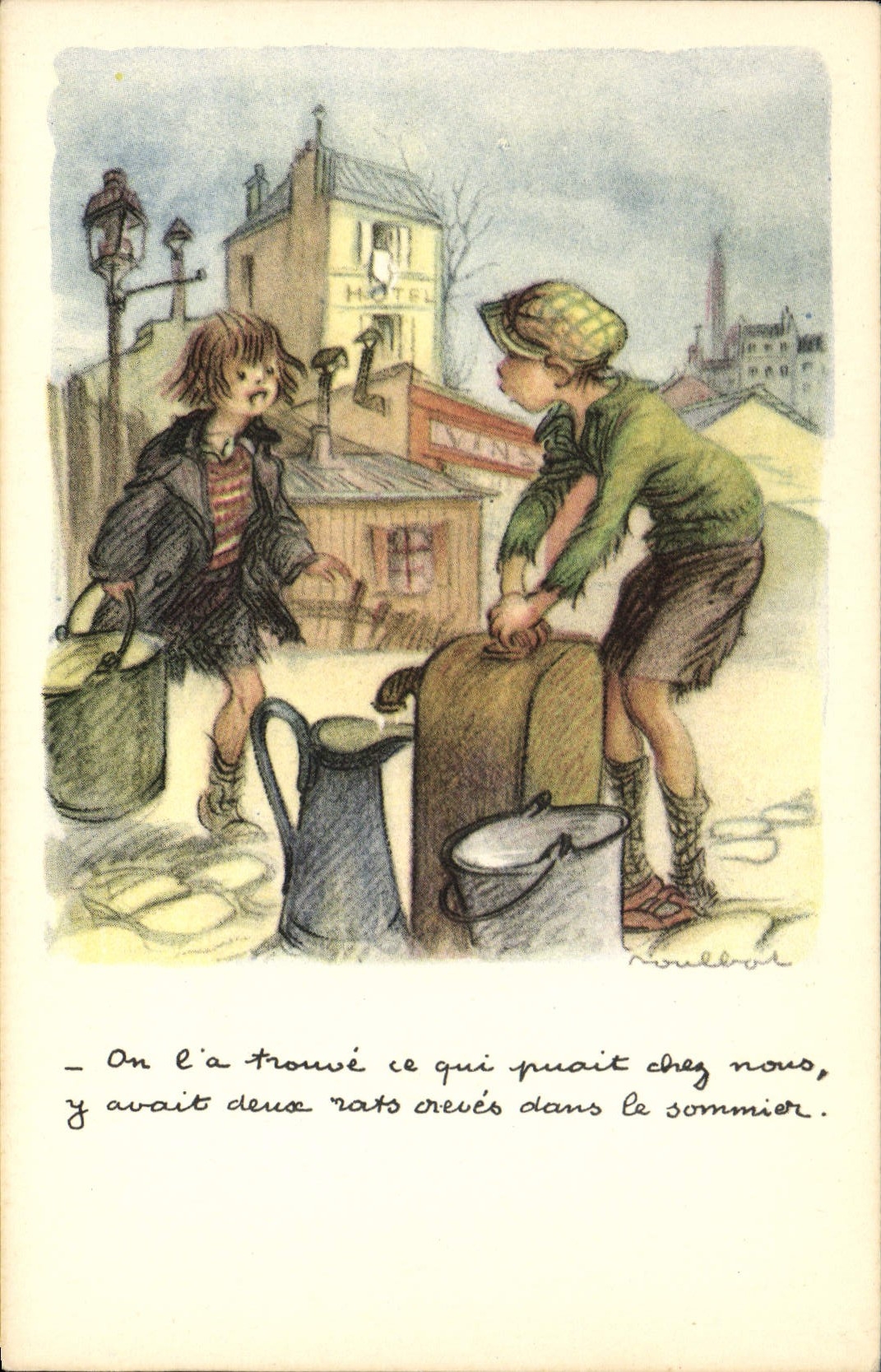 CPA Fantaisie Illustrateur Poulbot 