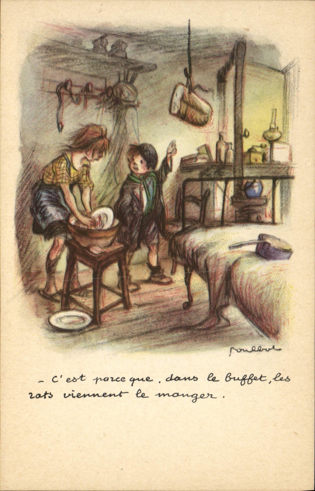 CPA Fantaisie Illustrateur Poulbot 