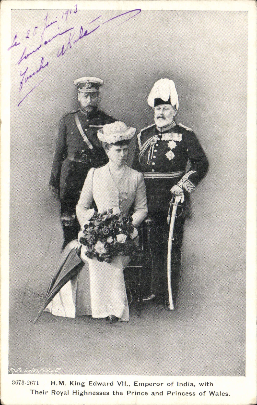 VINTAGE POSTCARD HM King Edward VII Emperor off India