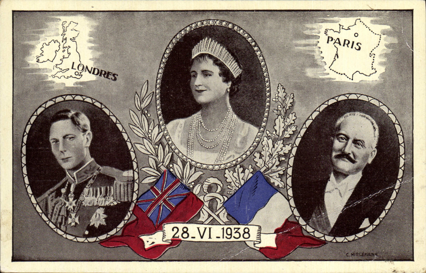 CPA 28 VI 1938 Londres Paris 