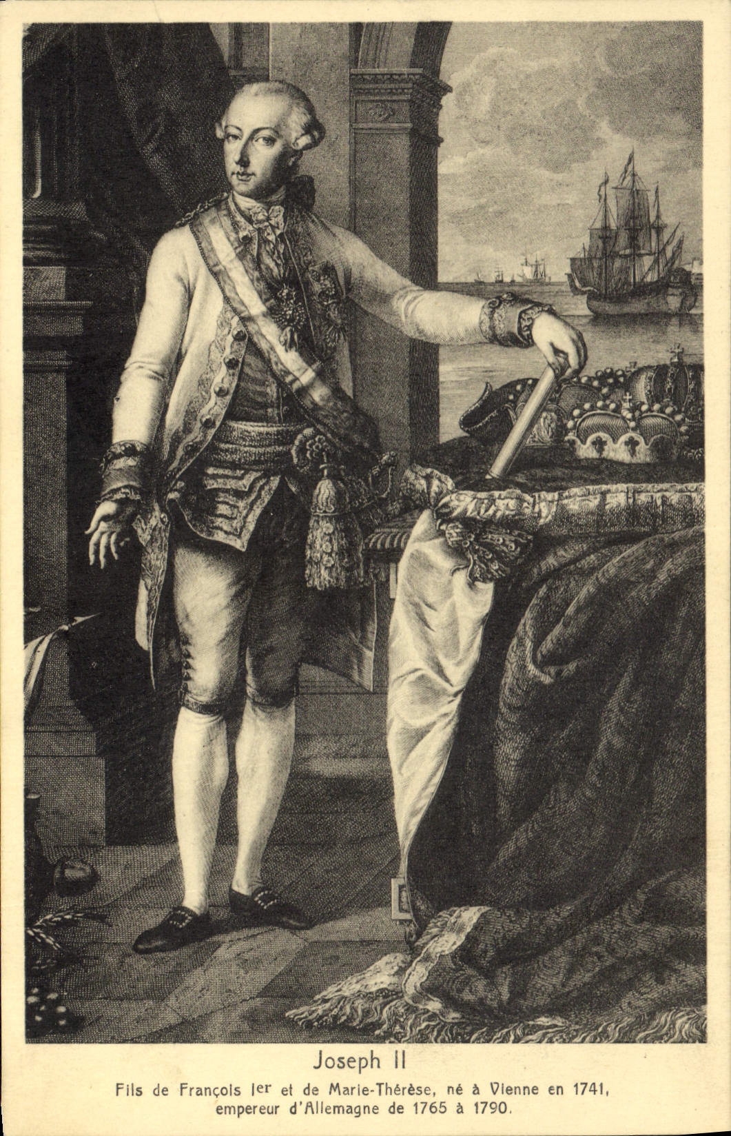 CPA oseph II Fils de Francois 1er et de Marie Therese ne a Vienne en 1741 Empereur d'Allemagne 