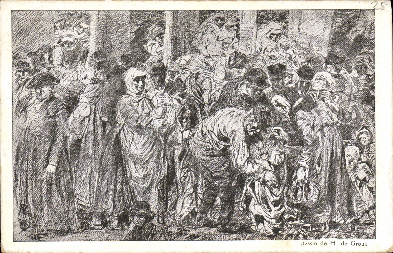 VINTAGE POSTCARD Fantasy Illustrator National Help Groux