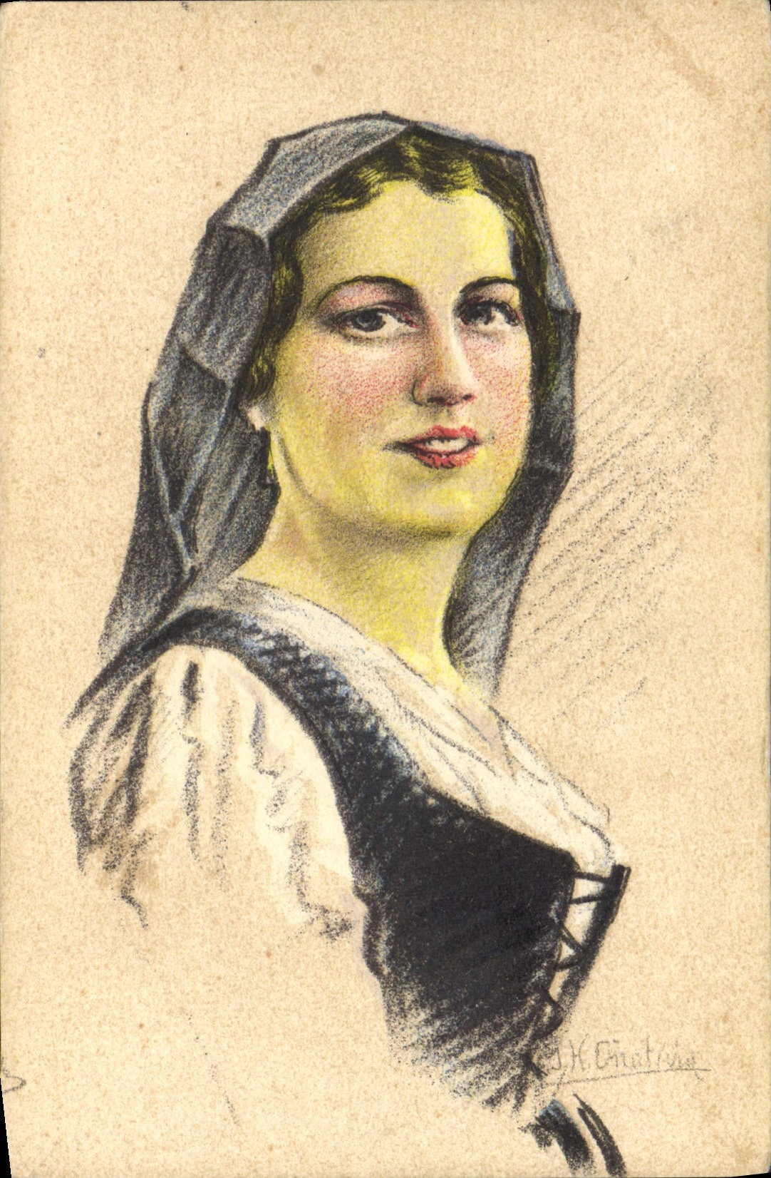 VINTAGE POSTCARD Fantasy Alava Illustrator