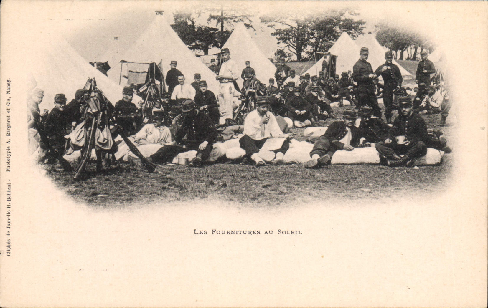 CPA Militaria Les fournitures au soleil