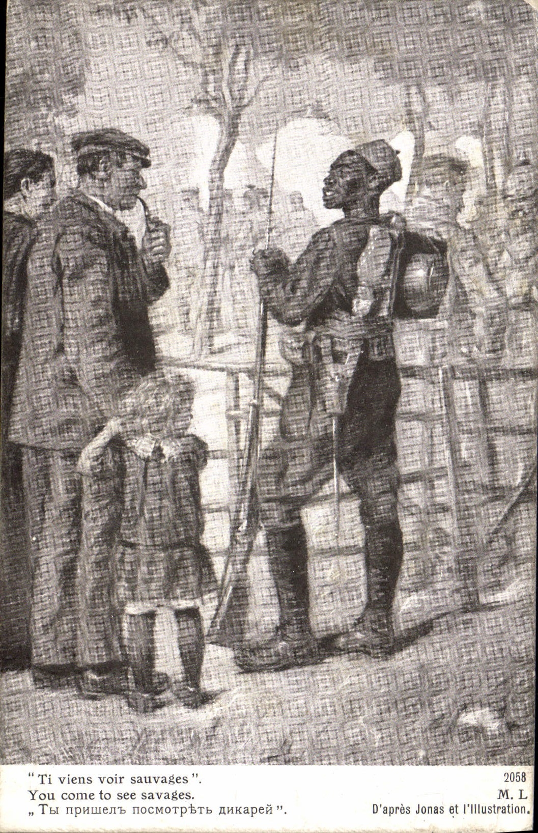 CPA Militaria Senegalais 