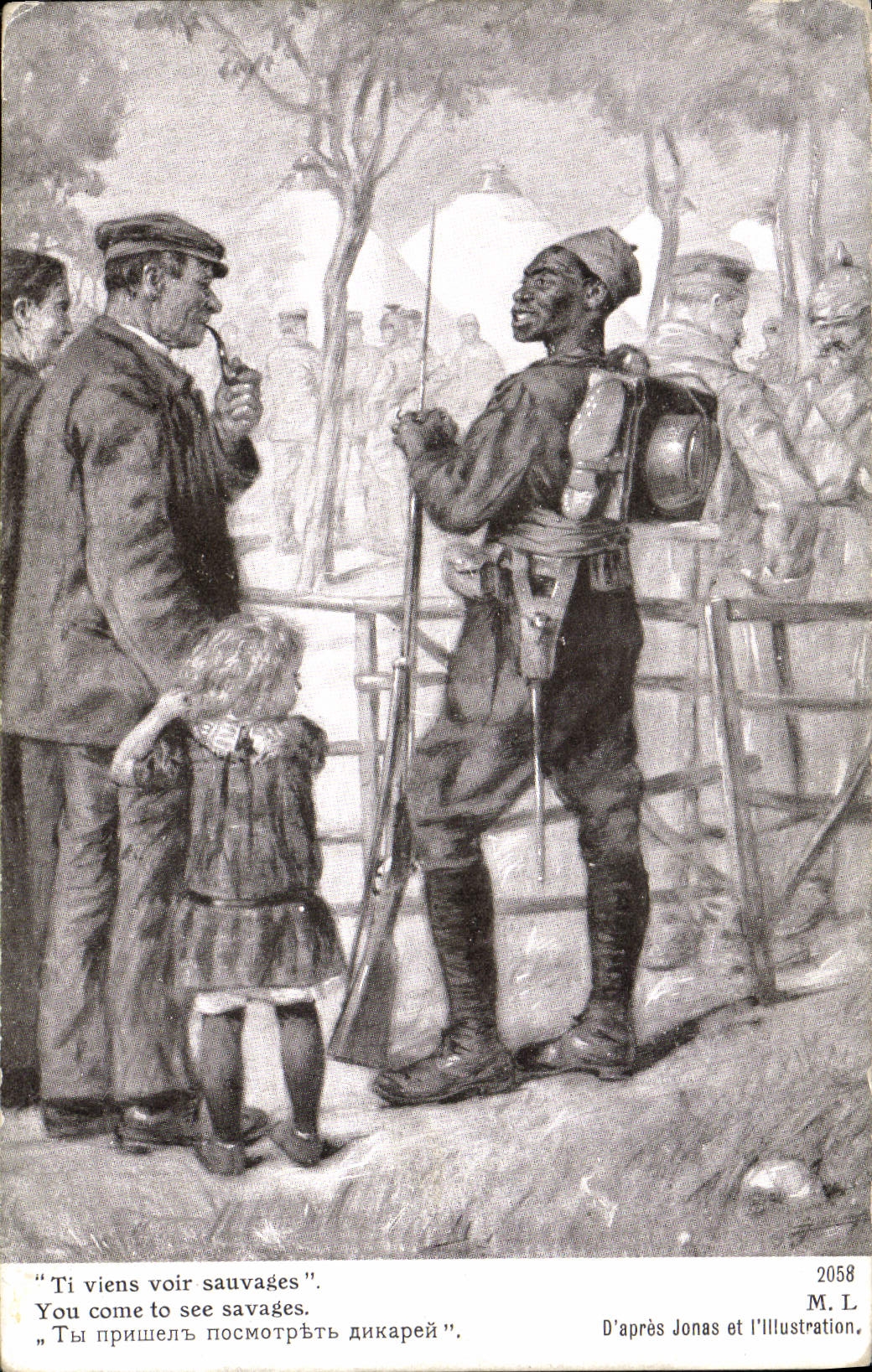 CPA Militaria Senegalais 