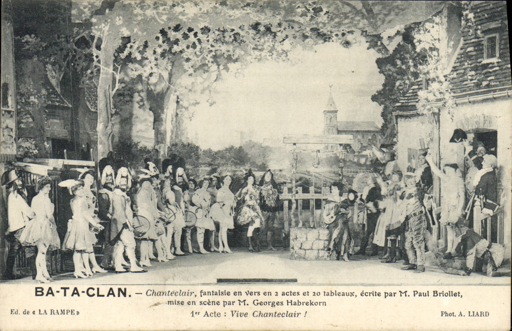 VINTAGE POSTCARD Theater Rostand Cock Chantecler Bataclan