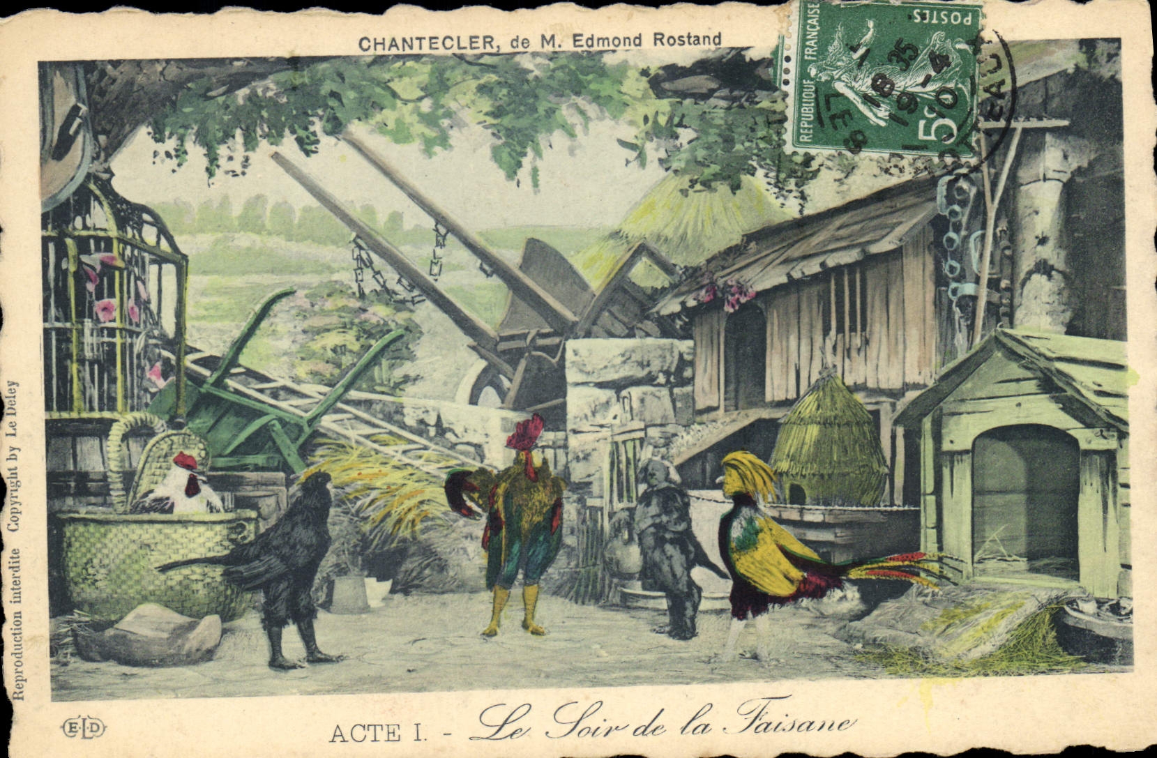 CPA Theatre Rostand Coq Chantecler Le soir de la faisane