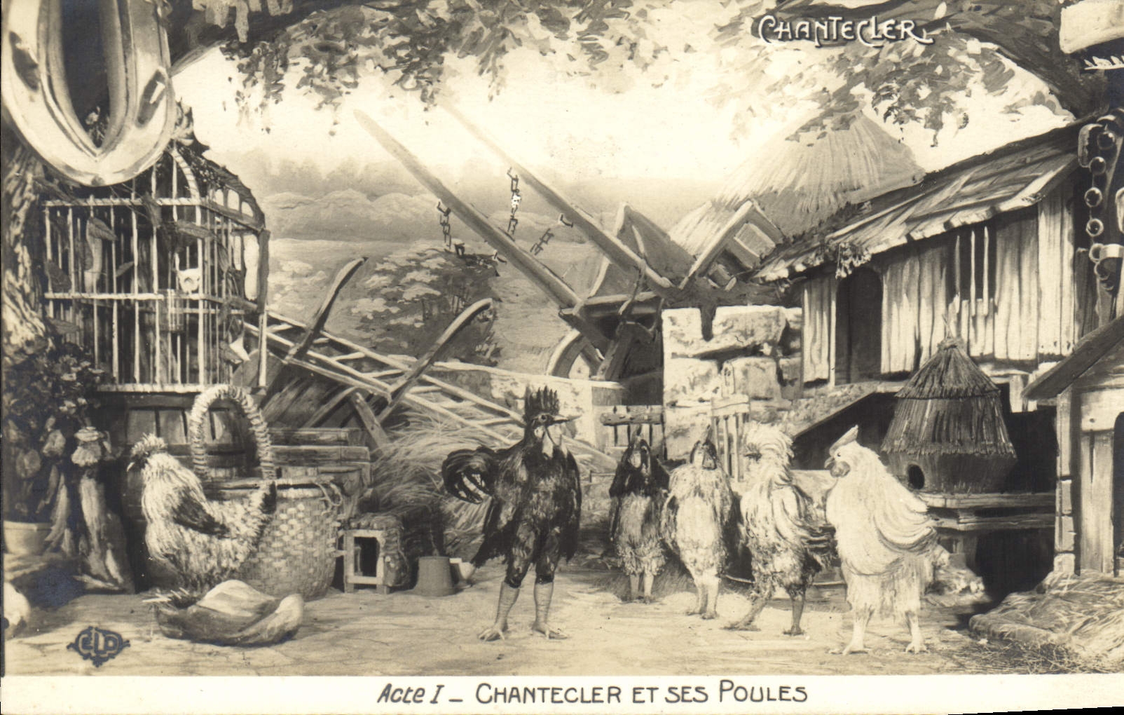 CPA Theatre Rostand Coq Chantecler et ses poules