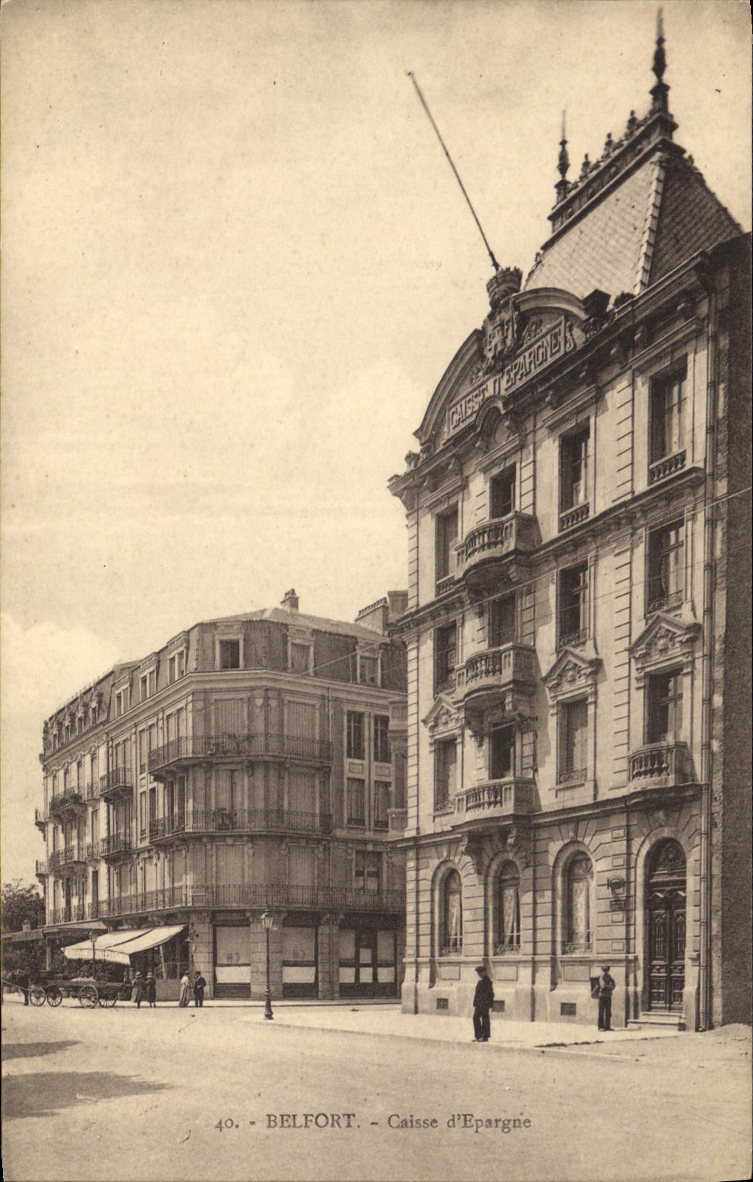 VINTAGE POSTCARD Belfort Bank the Savings bank