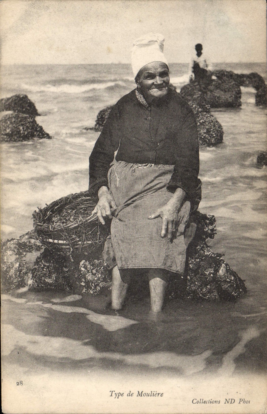 Folklore estándar de la POSTAL de la VENDIMIA de los pescados de Mouliere