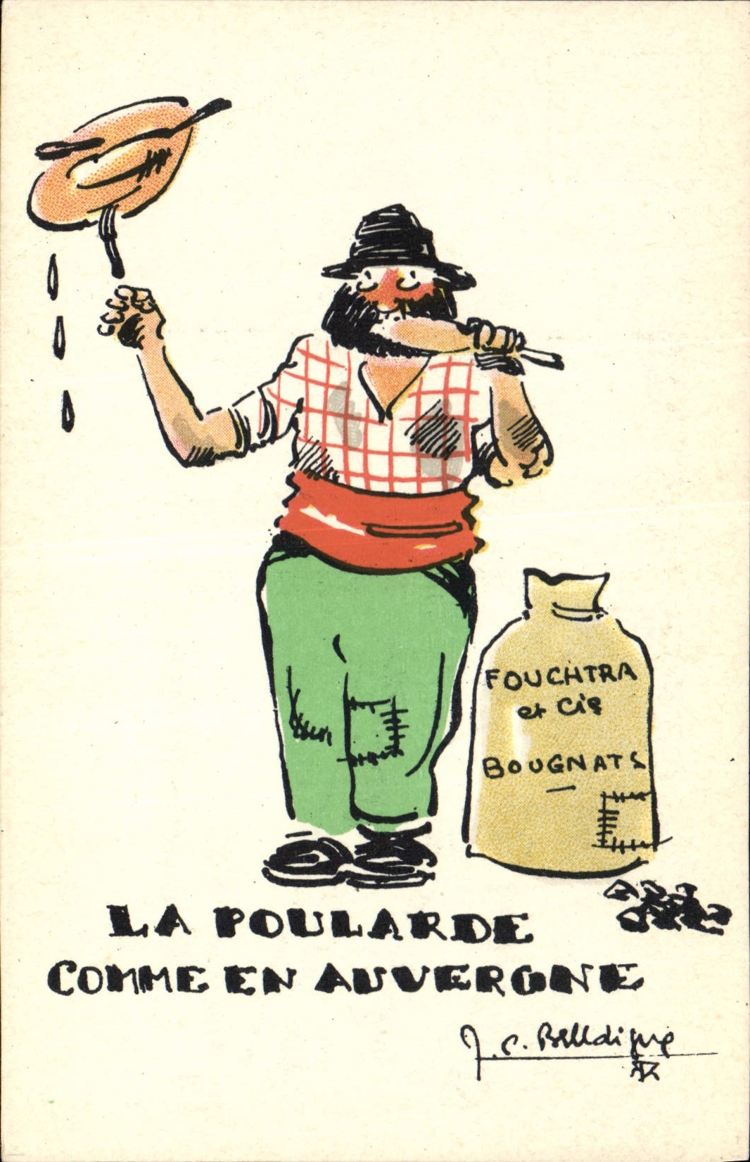 VINTAGE POSTCARD Fantasy Illustrator the Poulard one as in Auvergne