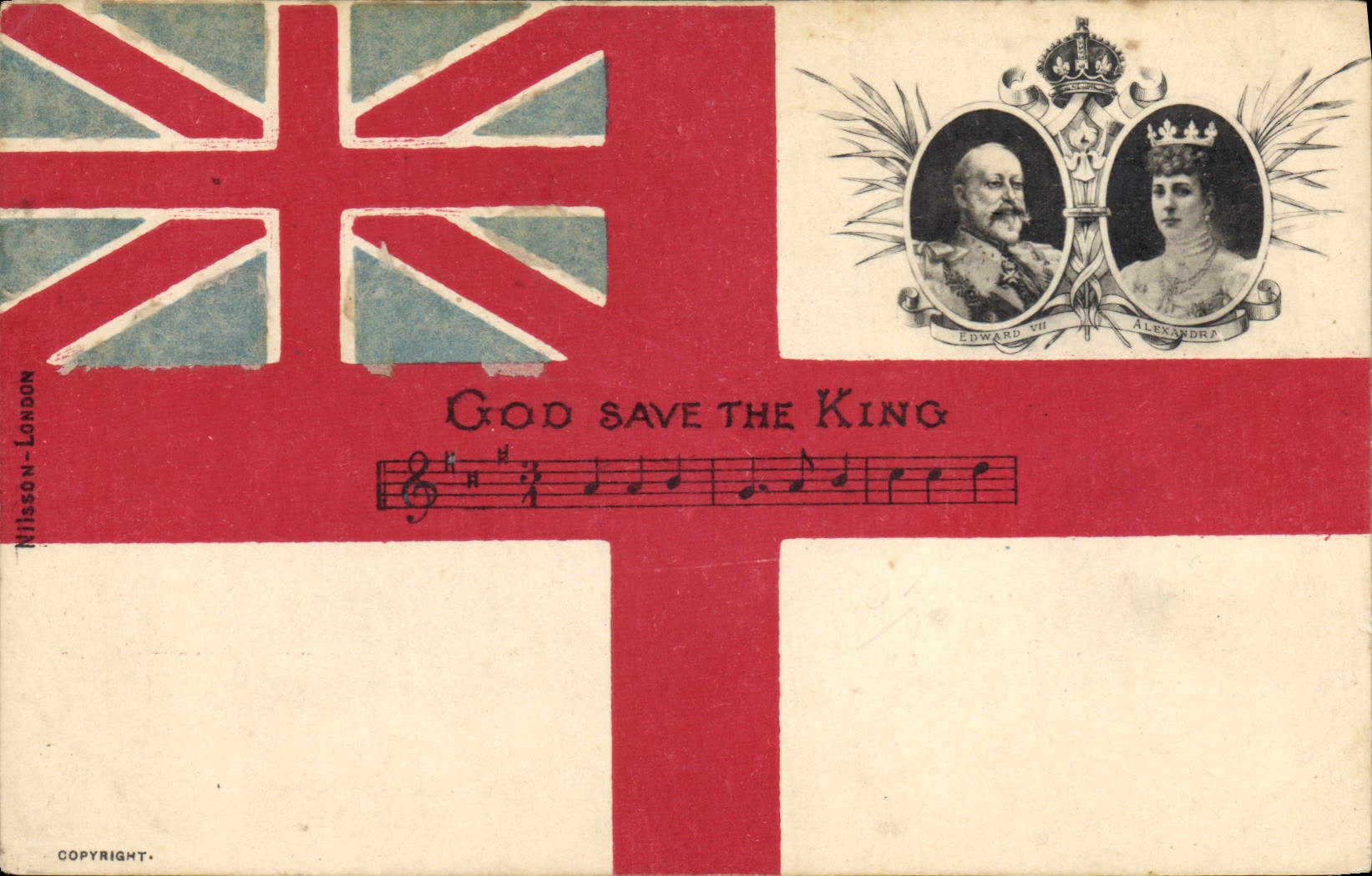 VINTAGE POSTCARD God save the King