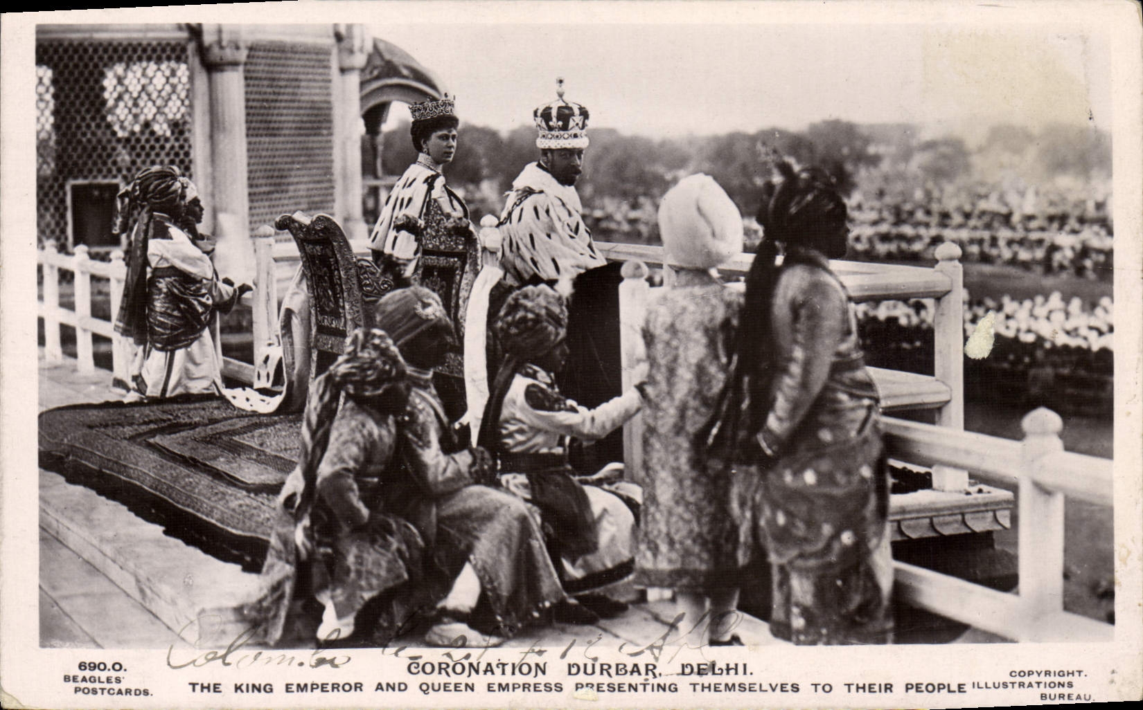 CPA Coronation Durbar Delhi The king emperor and Queen Empress Inde India