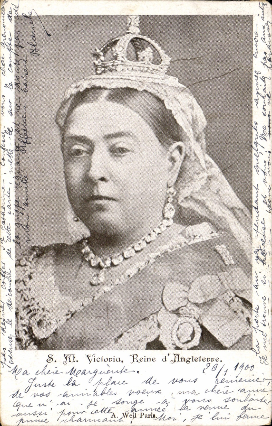 VINTAGE POSTCARD SM Victoria Queen of England