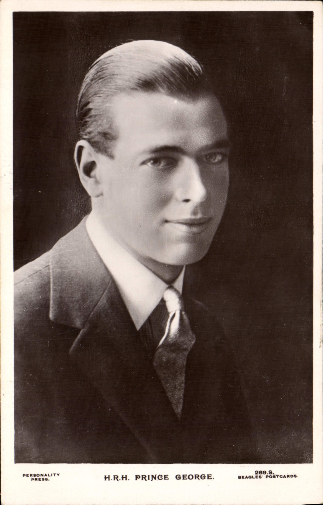 VINTAGE POSTCARD HRH Prince George 1eme wire of the King