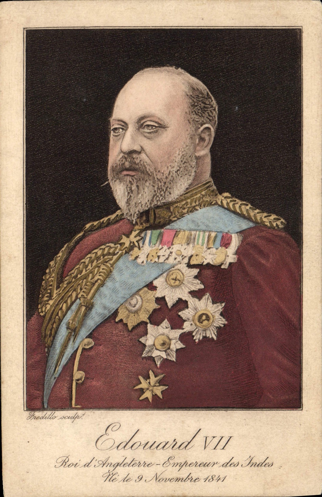 VINTAGE POSTCARD Edouard VII King d' Angleterre Emperor of the Indies