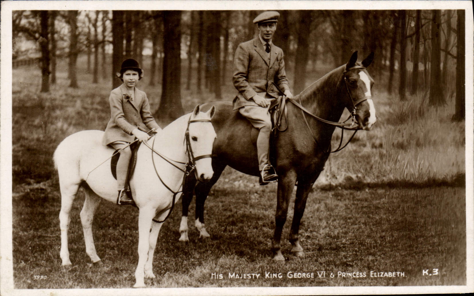 CPA His Majesty George VI & Princess Elizabeth