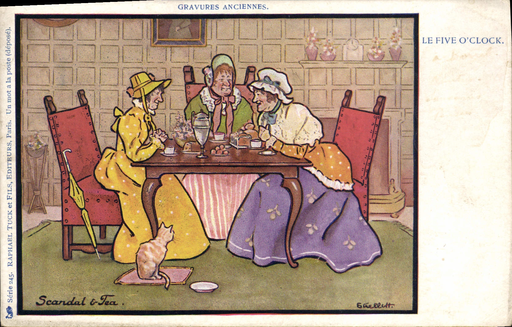 CPA Fantaisie Illustrateur Le Five O clock