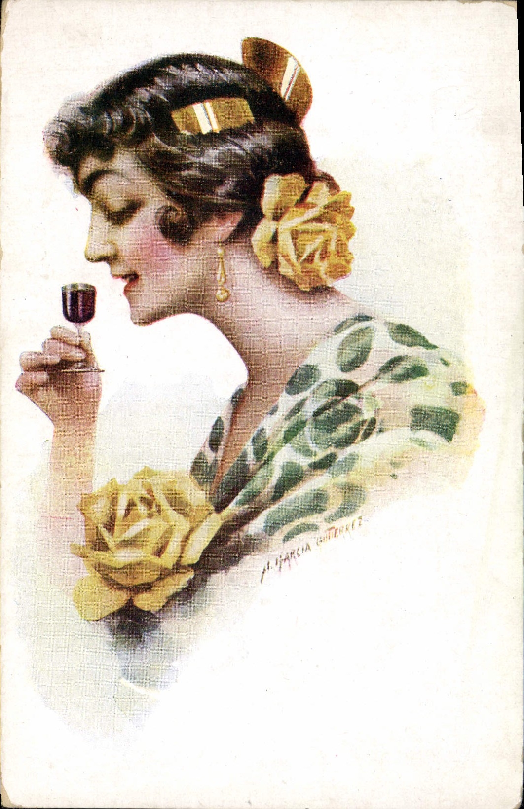 CPA Fantaisie Illustrateur Tipo Espanol Garcia Guttierez 